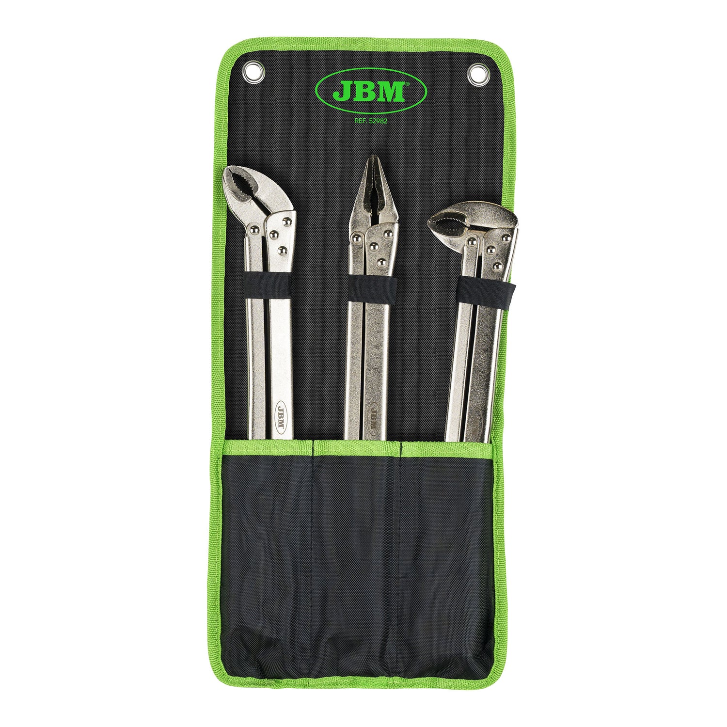 SET DE 3 ALICATES DE MORDAZA EXTRALARGAS - 52982